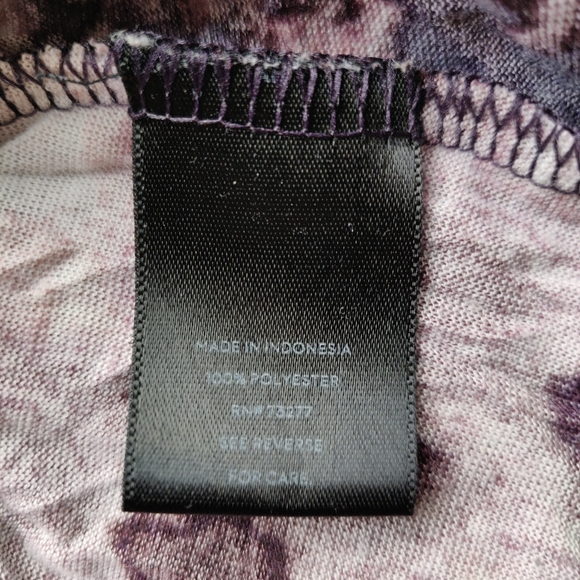 Simply Vera Vera Wang Purple Floral Tie-dye T-Shirt Small - Picture 8 of 9